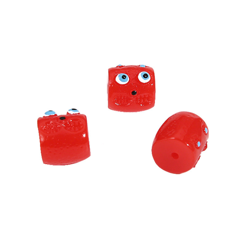Wholesale 20pcs Cartoon Eyeball Monster Resin String Beads